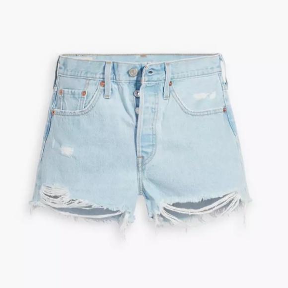 Levi’s 501 High Rise Jean Shorts | Size 29 | Light Wash - Picture 1 of 9